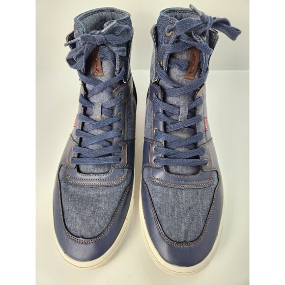Levis Shoes Mens Size 13 Mason HI 501 Denim Blue Canvas Sneakers - Picture 3 of 12